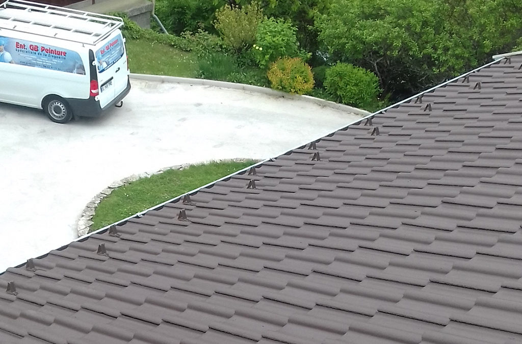 Hydrofuge coloré sur toiture à Argonay (74) par GB Peinture – artisan local