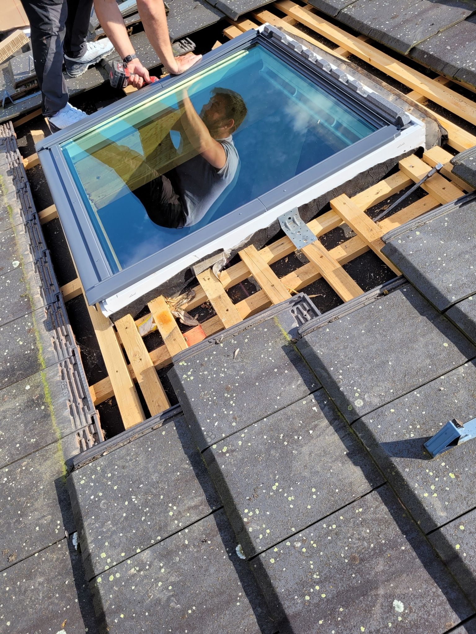 Pose d'un Velux à Annecy