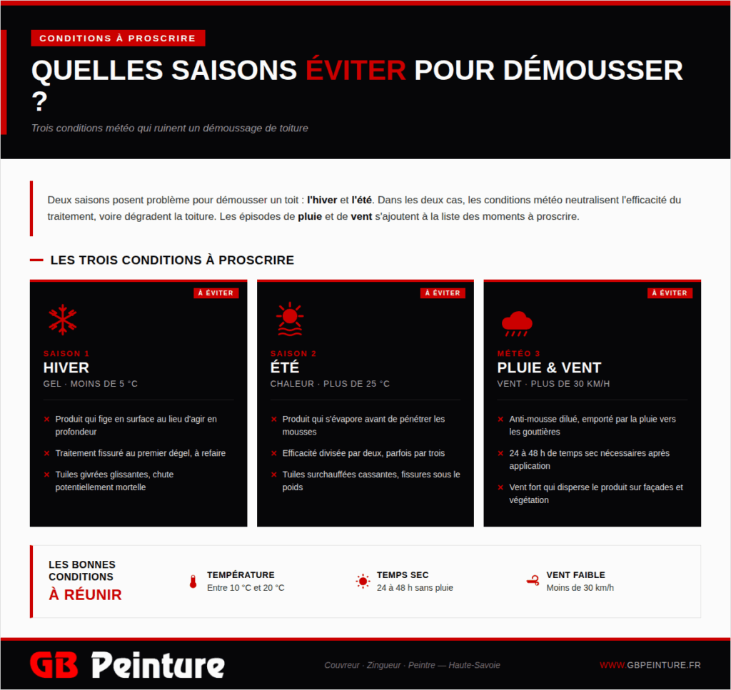 saisons a eviter demoussage